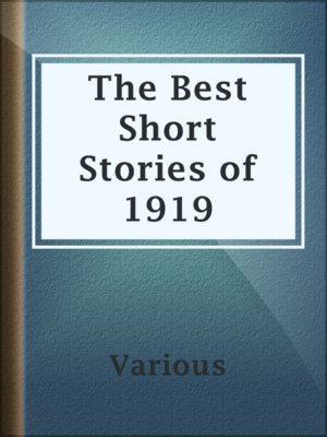 cover image of The Best Short Stories of 1919
